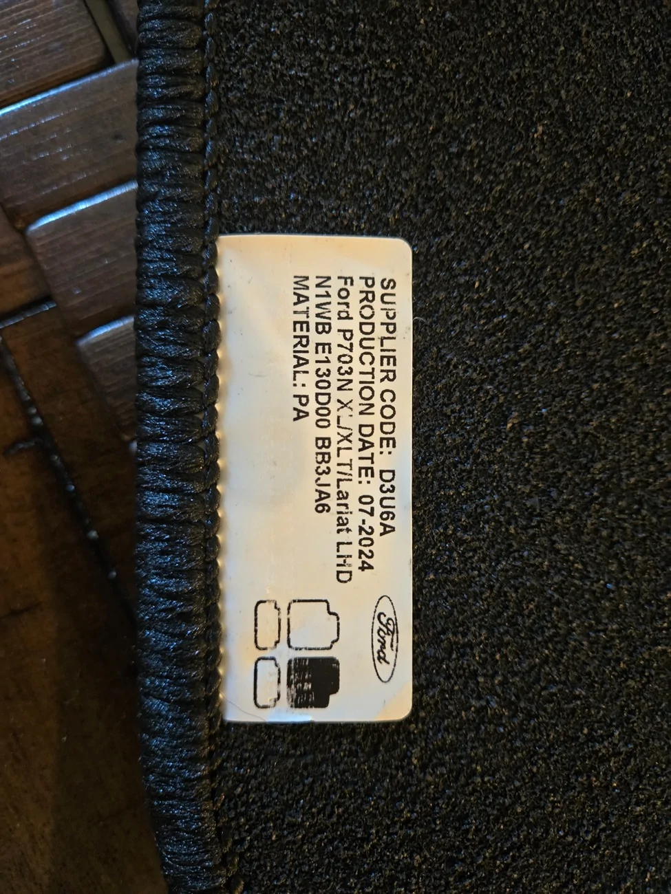 Ford Ranger New OEM 2025 Lariat Carpet Floor Mats - FREE 20260613_120042