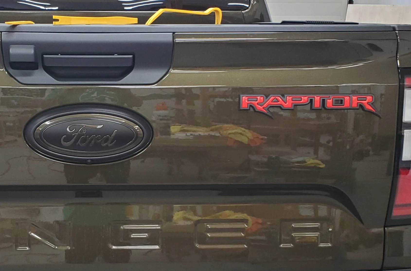 Ford Ranger Installed Tukskinz Raptor emblem and tailgate inserts 20260514_194133