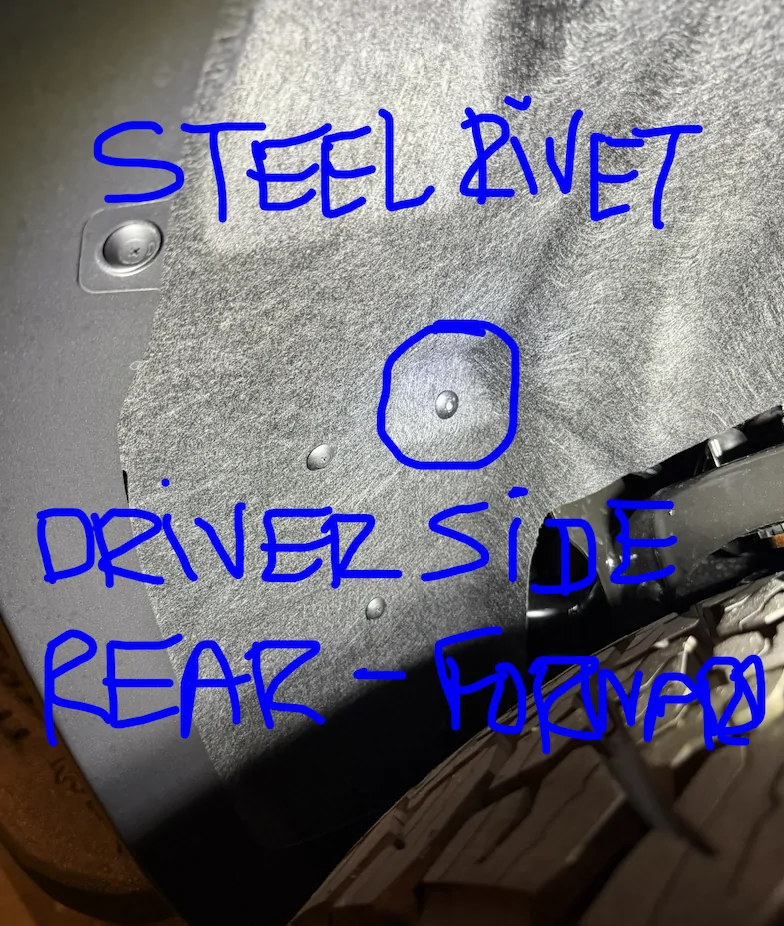 Ford Ranger Ranger Raptor May 2026 Build - Both Missing & Steel Pop Rivet Wheel Well Liner Fasteners Screenshot 2026-06-17 at 2.55.39 PM
