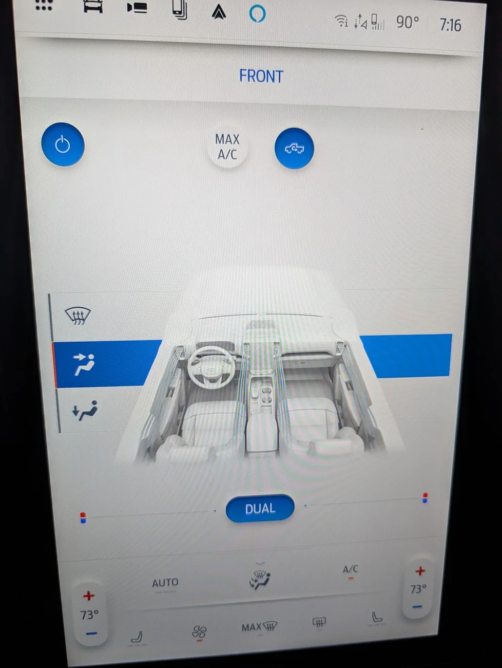 Ford Ranger HVAC settings and air flow. hvac