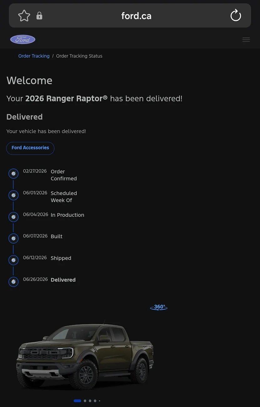 Ford Ranger Canadian 2026 RR Orders Screenshot_20260626_172741_Samsung Browser