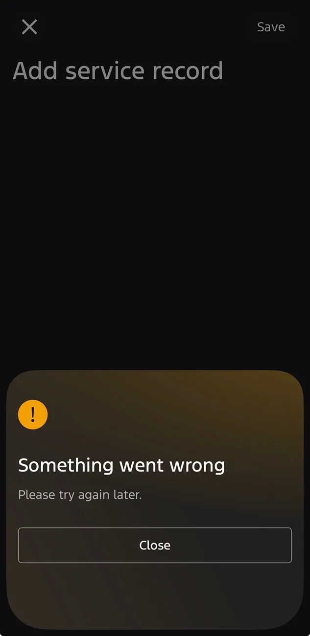 Ford Ranger Ford app - Can’t add service record? IMG_4676