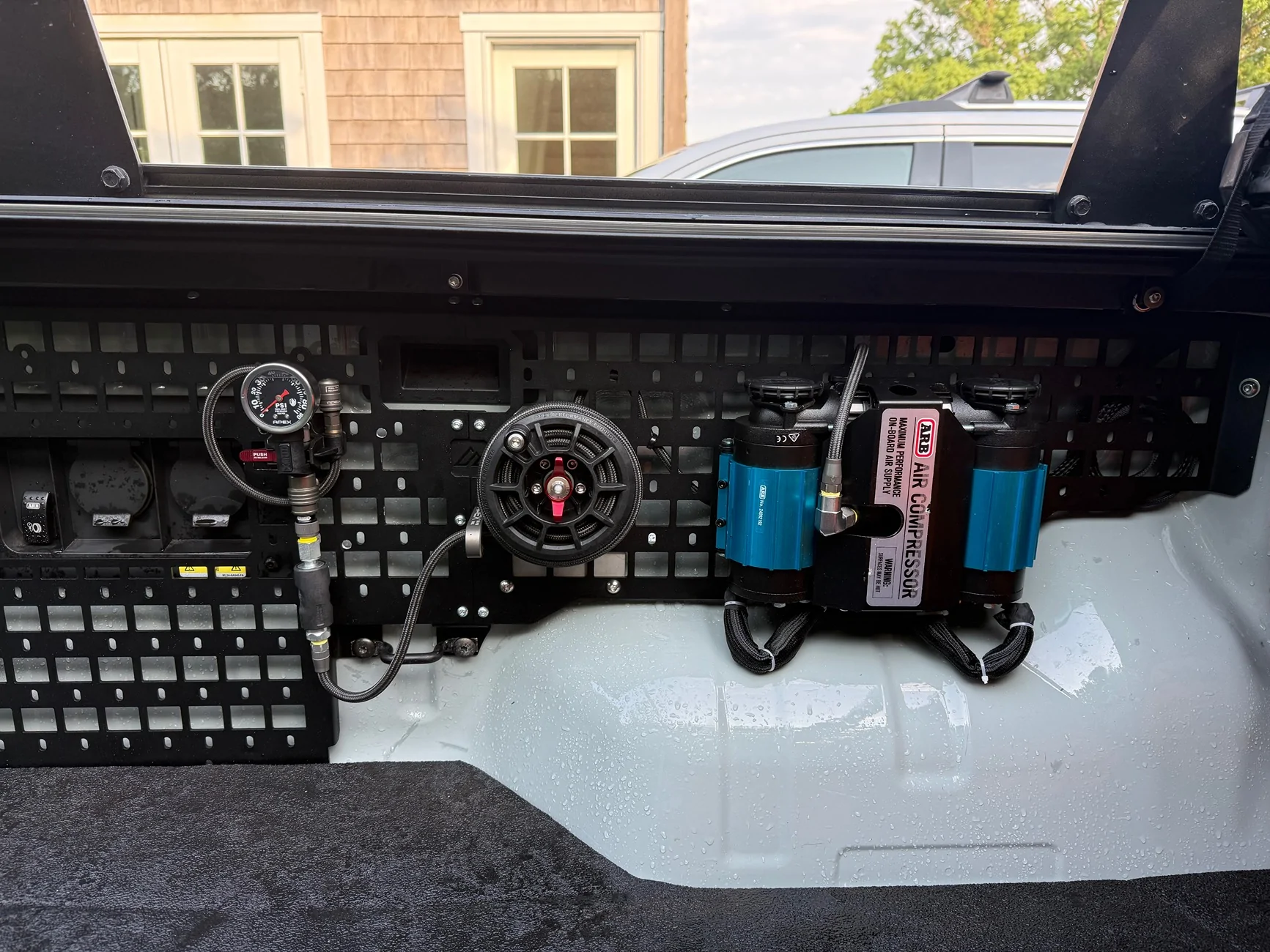 Ford Ranger ARB On Board Air Compressor Install in bed w/ molle panel IMG_4766