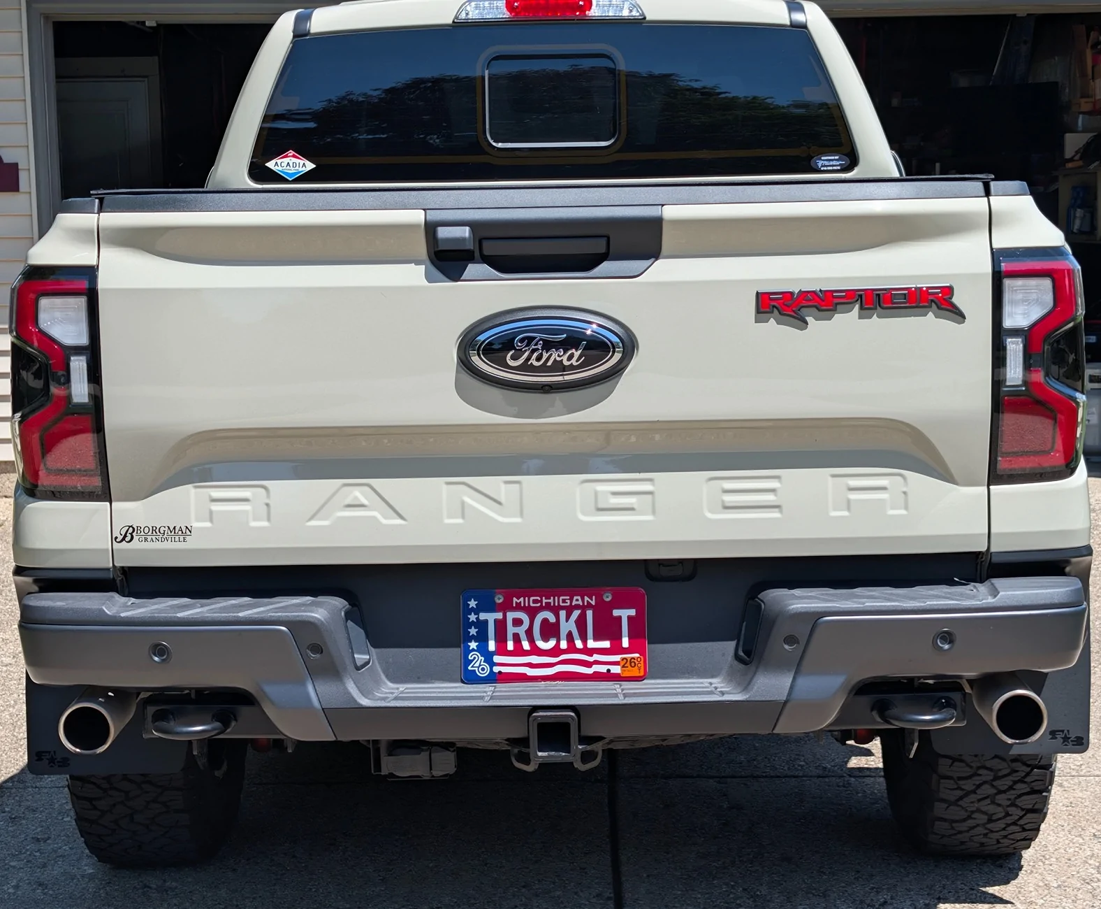 Ford Ranger Installed Tukskinz Raptor emblem and tailgate inserts PXL_20260702_190459884