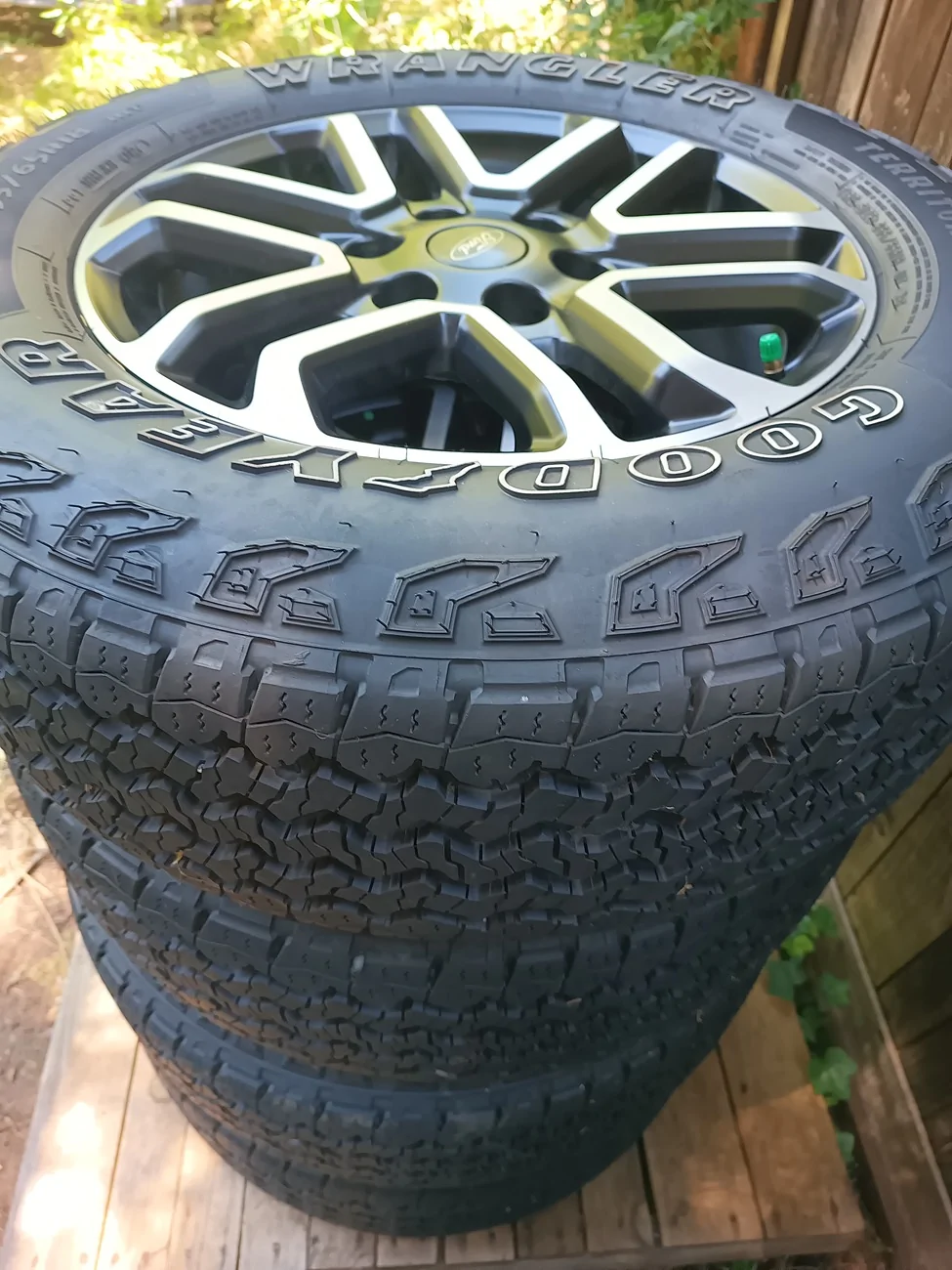 Ford Ranger Lariat 18" Wheels and Goodyear Territory AT/S Tires - Like New IMG_20260705_124214_018