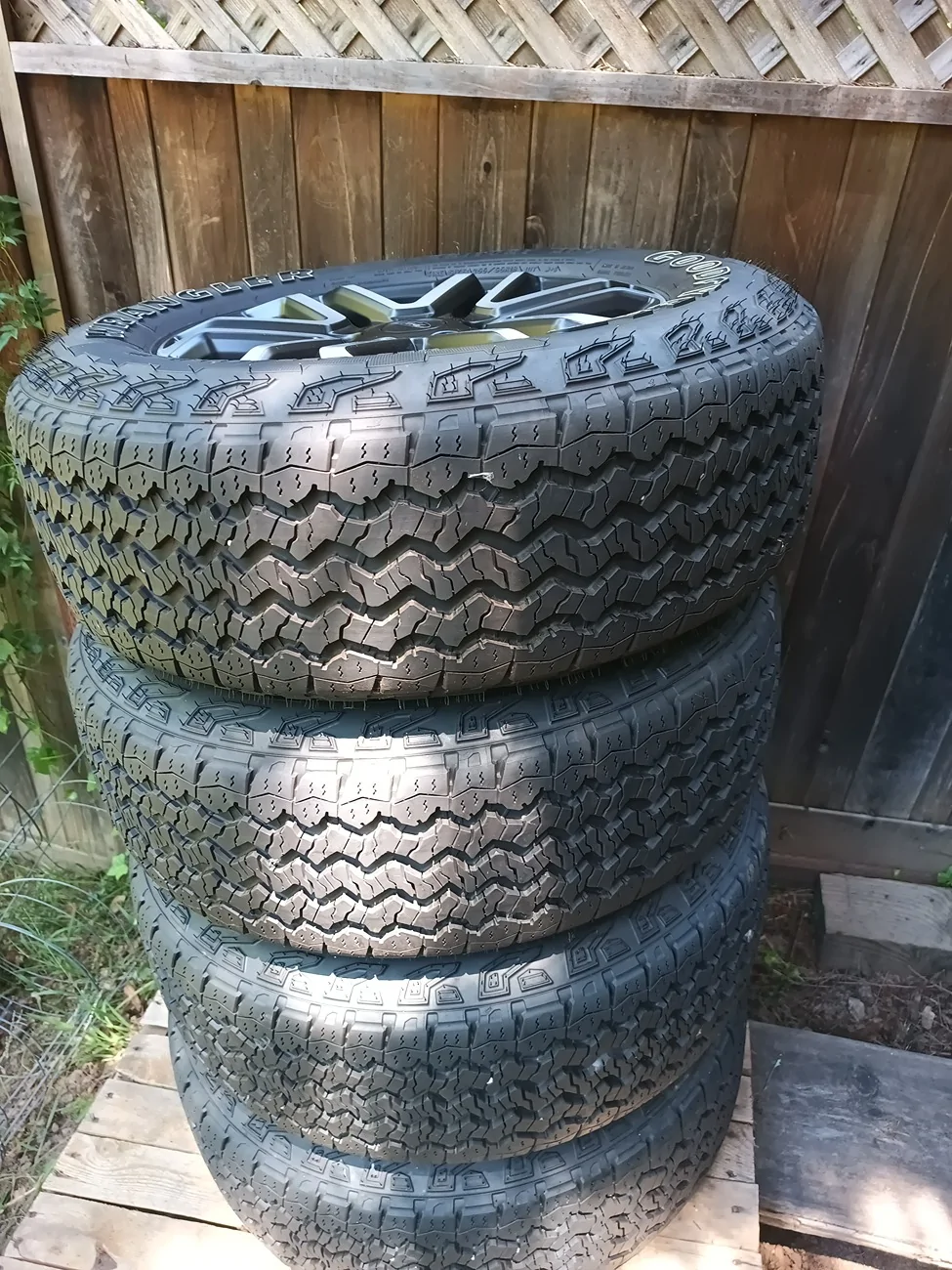 Ford Ranger Lariat 18" Wheels and Goodyear Territory AT/S Tires - Like New IMG_20260705_124158_971