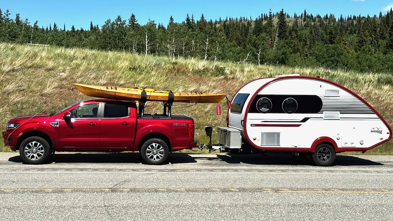 Ford Ranger 18' sea kayak transport on the roof! 26 Ranger+T@