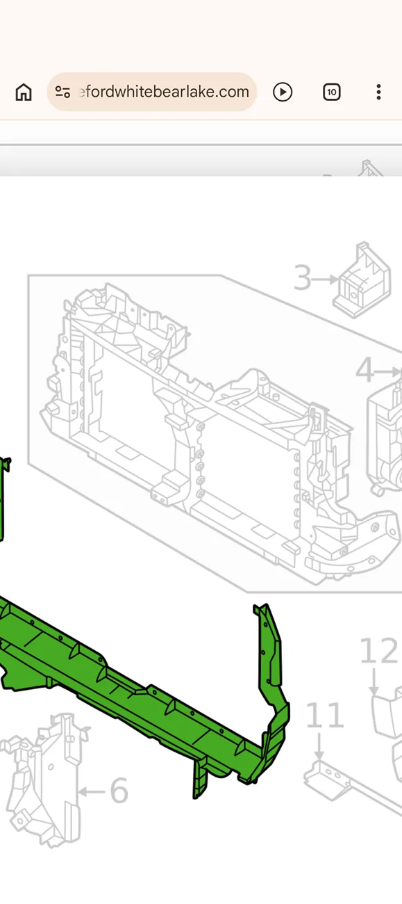 Ford Ranger Cutting out the plastic webbing at cold air inlet Screenshot_20260709-145533