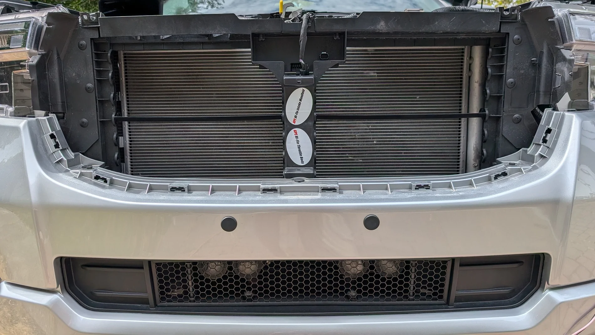 Ford Ranger Cutting out the plastic webbing at cold air inlet PXL_20260713_222104896