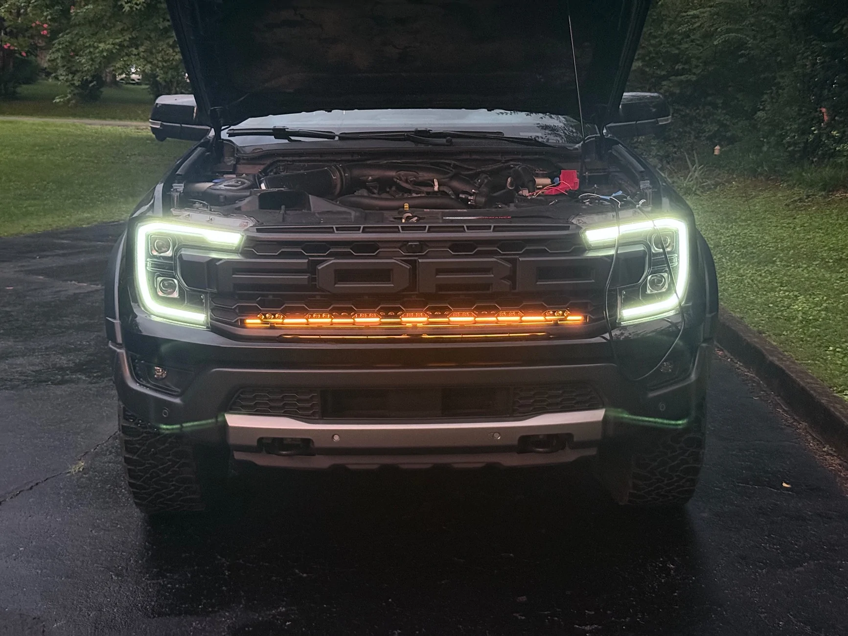 Ford Ranger Strands Nuuk D-line 40” behind RR grill IMG_6931