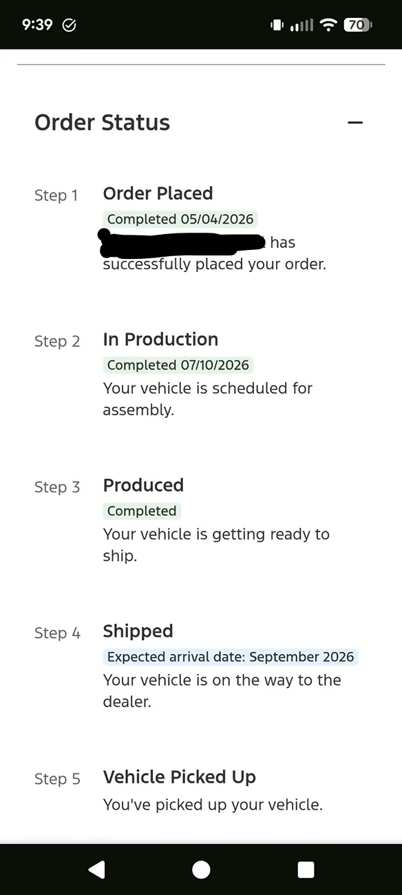 Ford Ranger Anybody else have an In Production / Blend Date over the last week? Screenshot_20260717-093956