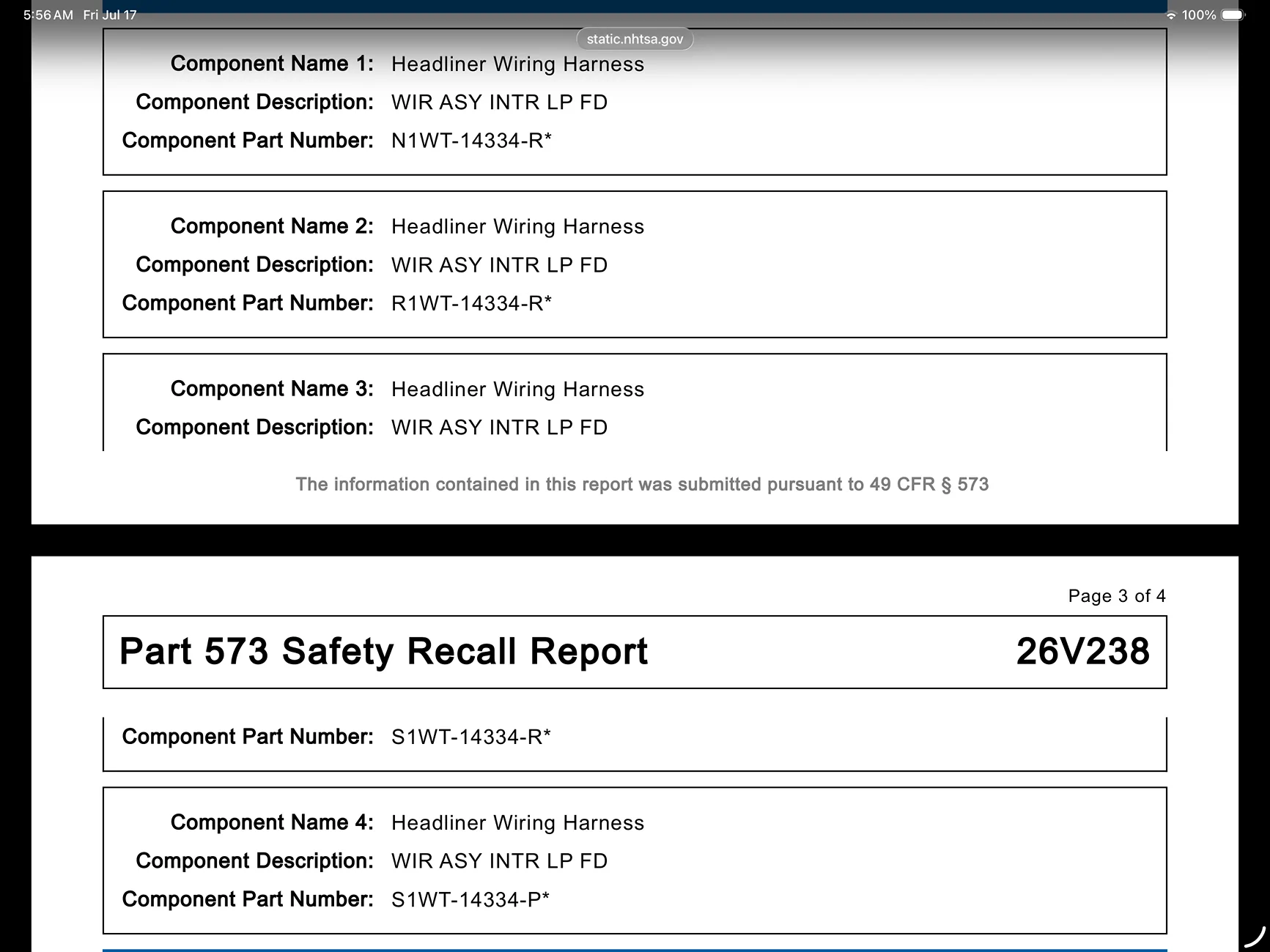 Ford Ranger A - pillar wiring recall BCM software update IMG_0579