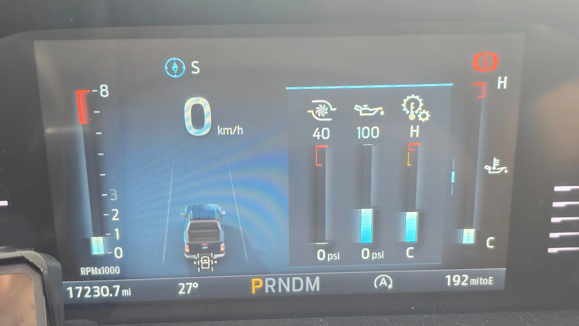 Ford Ranger Outside temperature 20260718_153805
