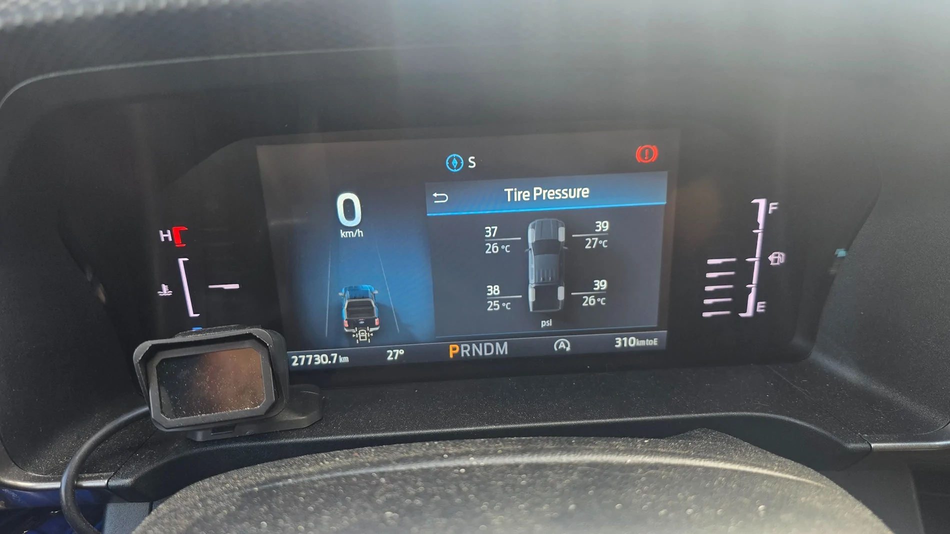 Ford Ranger Outside temperature 20260718_153714