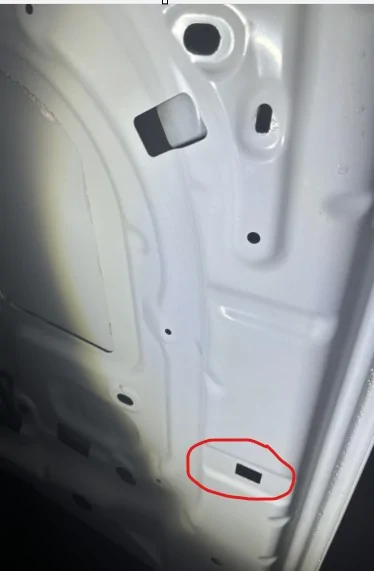 Ford Ranger Hole in hood for gas pistons Gas piston attachment hol