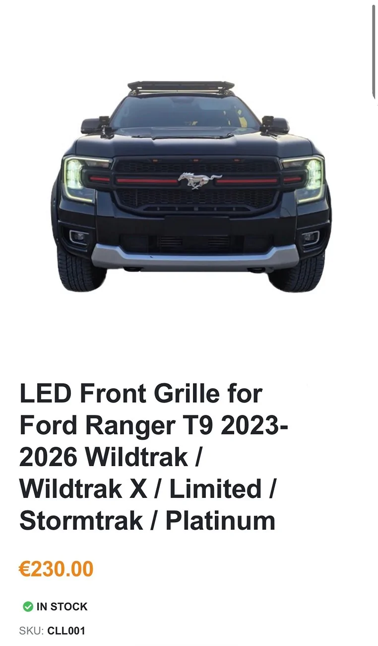 Ford Ranger Noice Italian Wildtrack Grille IMG_7108