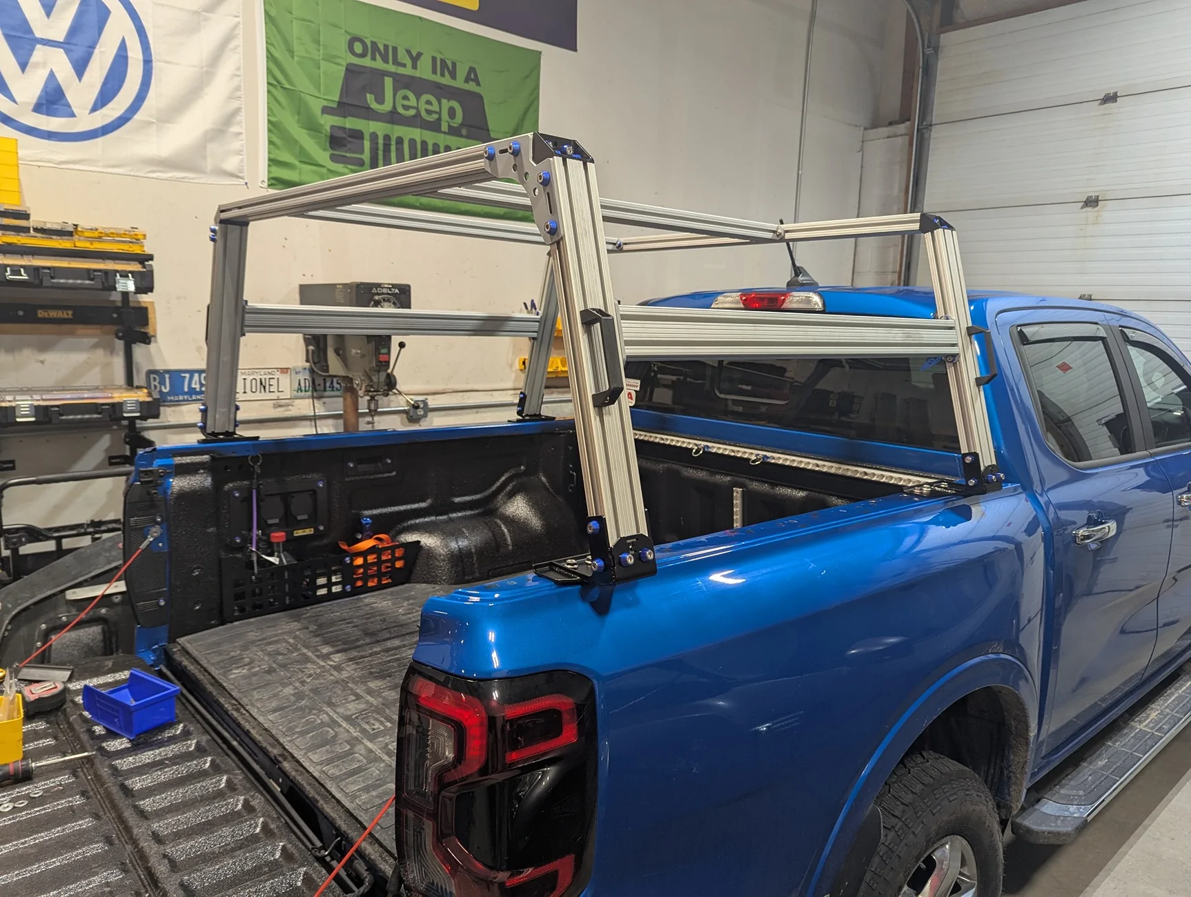 Ford Ranger Mounting an overland rack to the bed rails PXL_20250719_231705297