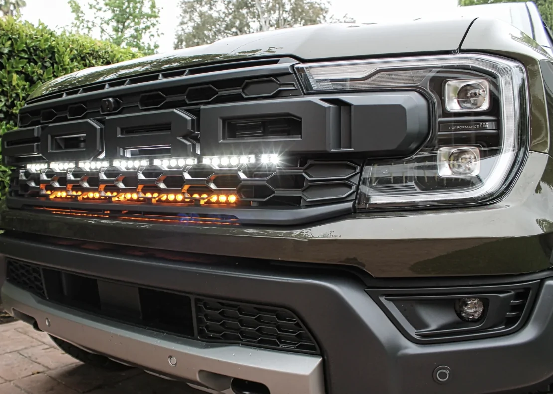 Ford Ranger Dual Hidden Light Bars for the Ranger Raptor—See the Difference After Dark 2024+ Ford Ranger Raptor Dual Light Bars 2