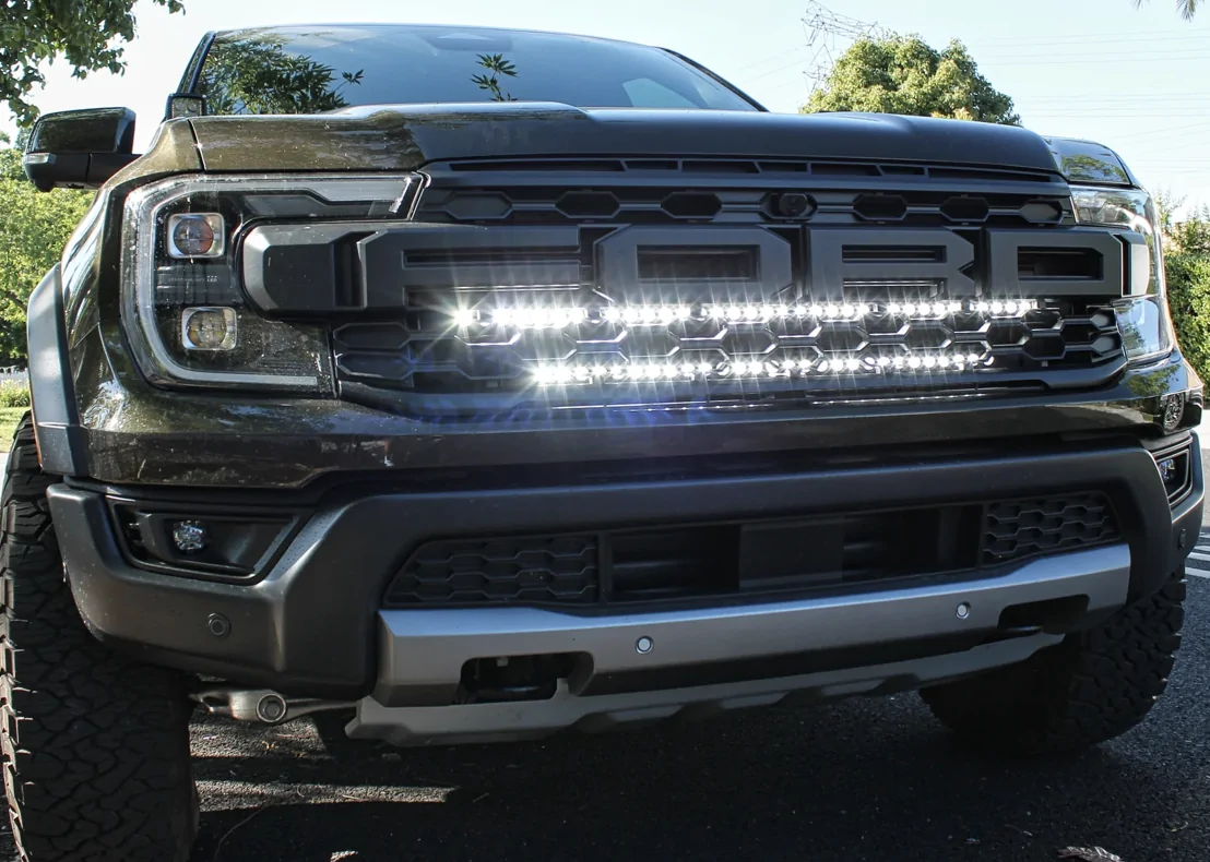Ford Ranger Dual Hidden Light Bars for the Ranger Raptor—See the Difference After Dark 2024+ Ford Ranger Raptor Dual Light Bars 3