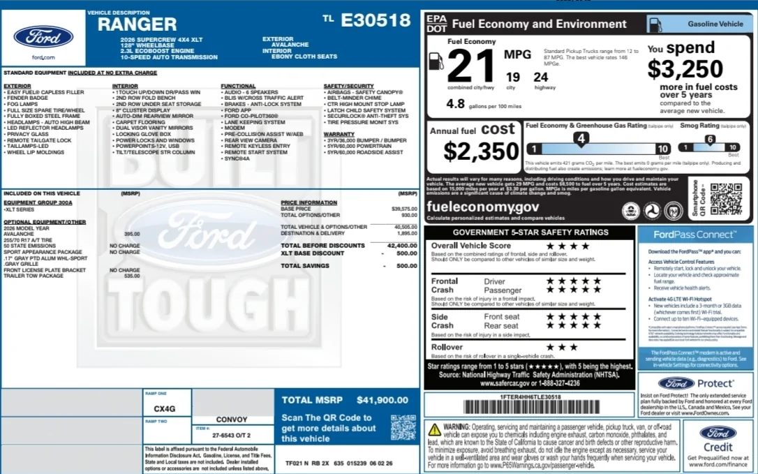 Ford Ranger Rookie Ranger Owner's Learning Log DriverSide3