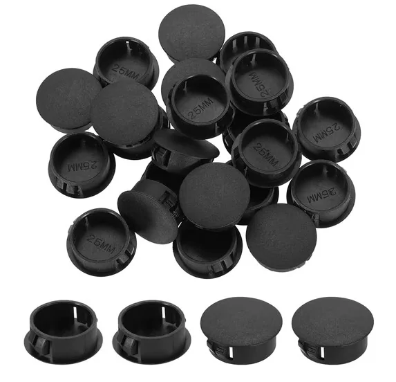 Ford Ranger How to fill license plate holes in front bumper Uxcell-Black-Hole-Plugs-100pcs-1-4-Plastic-Plugs-for-Round-Holes-Nylon-Flush-Type-for-Furnitu