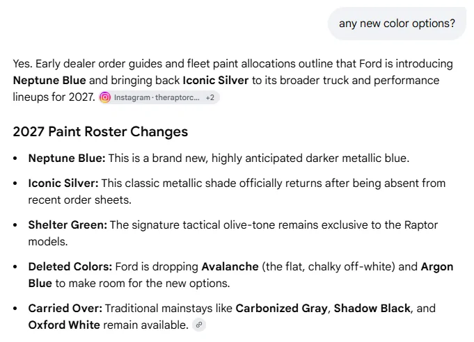 Ford Ranger Expected Changes to MY 2027 Ranger Raptor? Screenshot 2026-08-07 082704