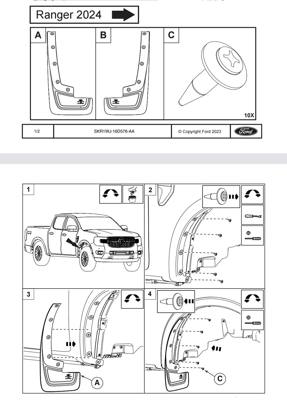 Ford Ranger Rookie Ranger Owner's Learning Log FrontDirections