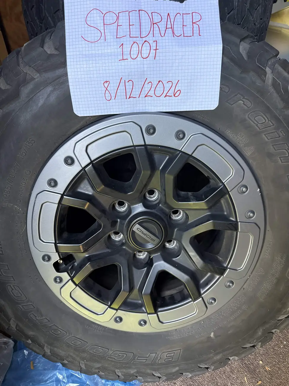 Ford Ranger $1300 OBO - 4x RANGER RAPTOR BEADLOCK CAPABLE WHEELS + SPARE 1786544611135-6