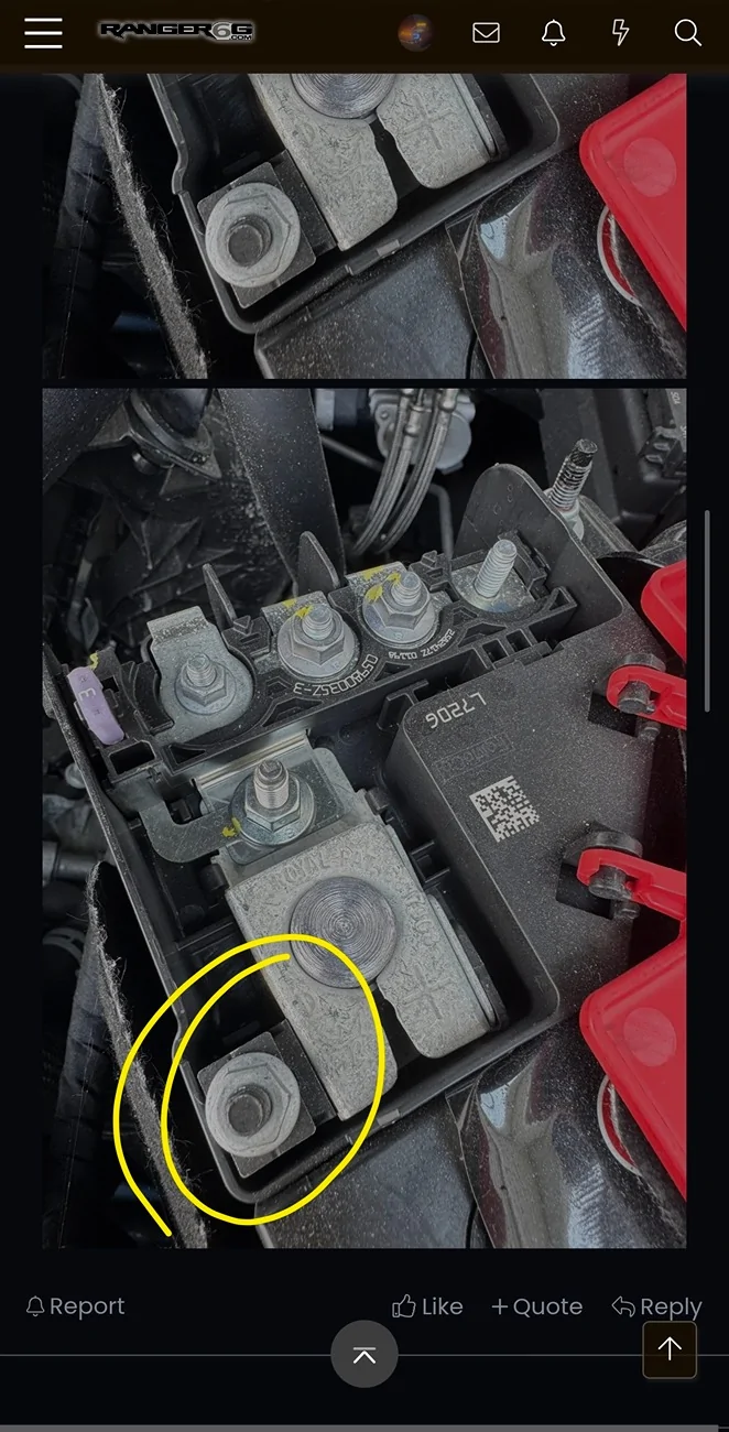 Ford Ranger Battery type on the 2024 Ranger Raptor Screenshot_20260812_150225_Samsung Browser