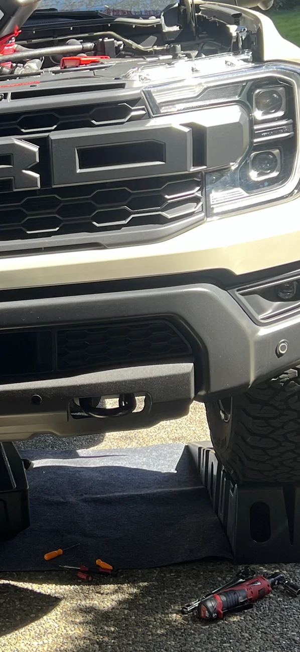 Ford Ranger 2026 Ranger Raptor Gray Front Bumper Piece removal for painting IMG_0609