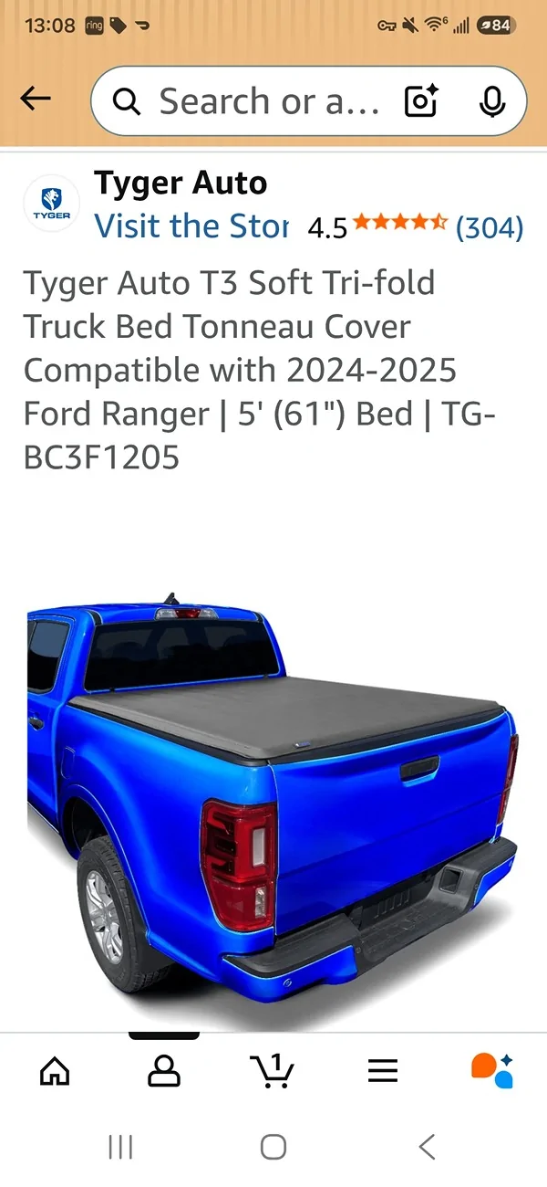 Ford Ranger Truck bed cover options. I’m torn between two. Screenshot_20260823_130821_Amazon Shopping
