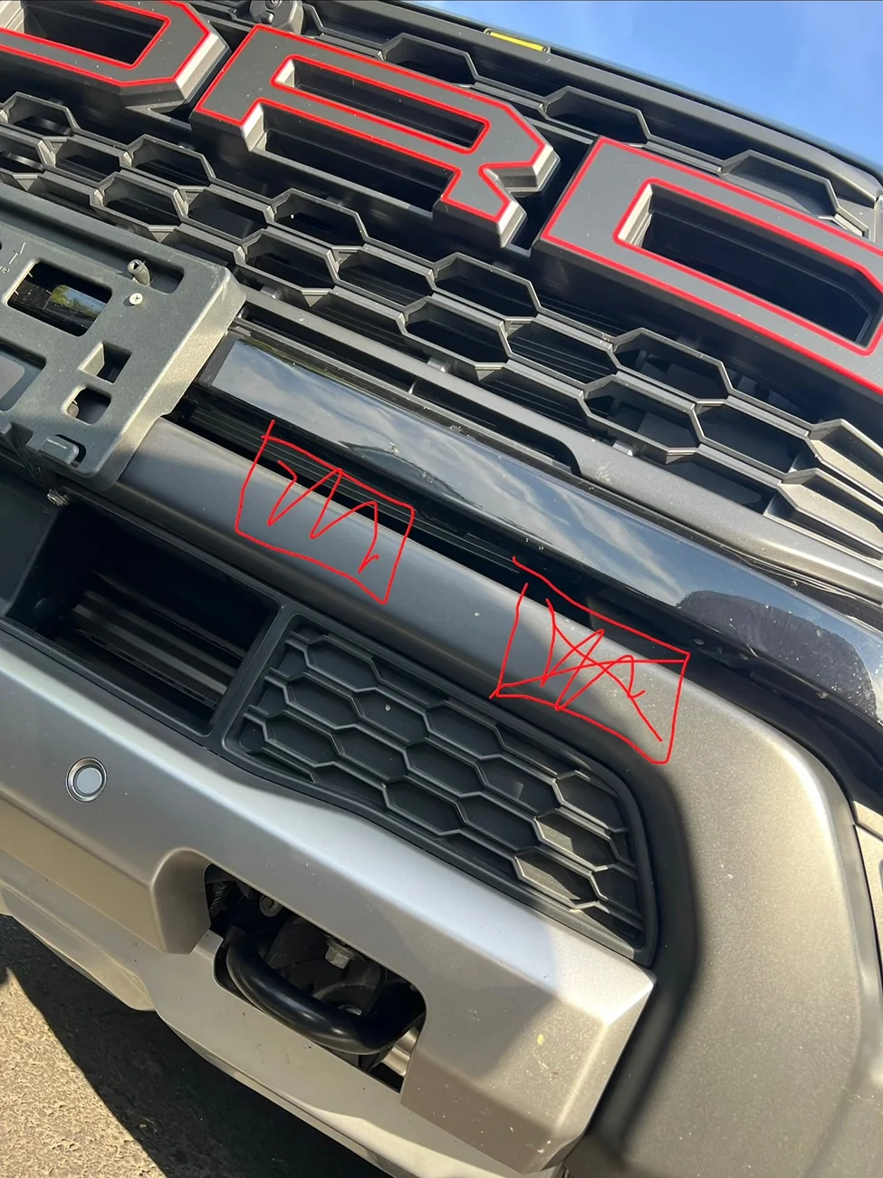 Ford Ranger Front bumper light brackets IMG_6306