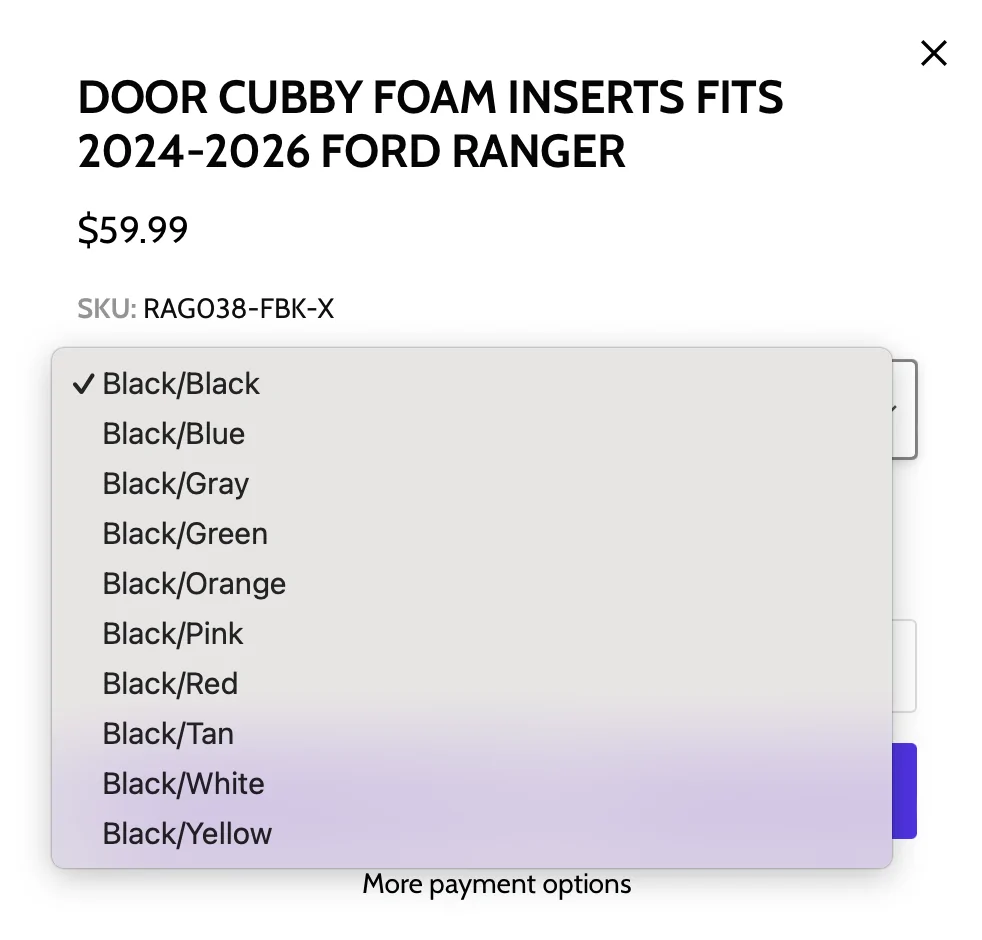 Ford Ranger Door Pocket Liner Screenshot 2026-08-30 at 6.45.27 AM