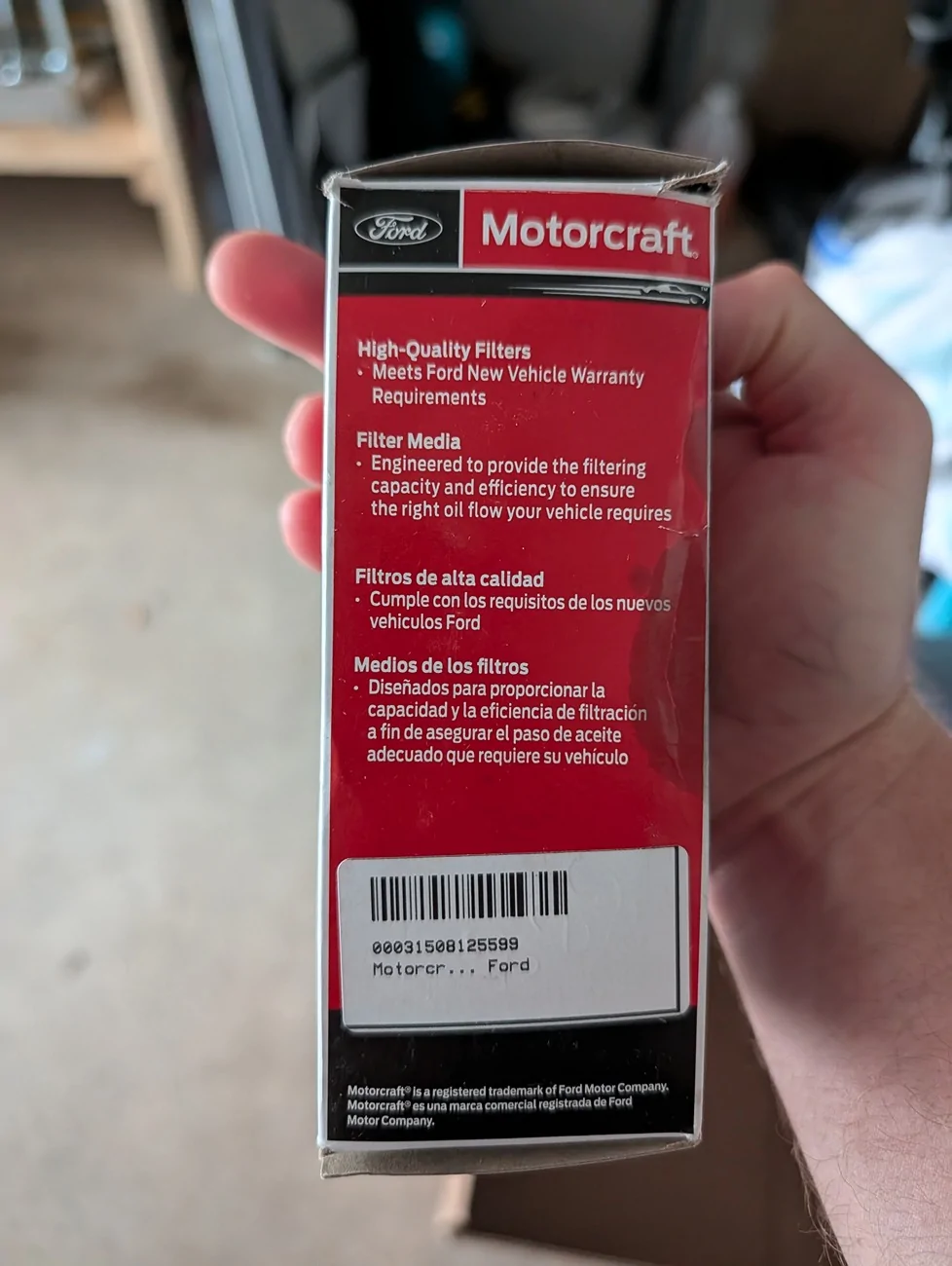 Ford Ranger Oil filter from Walmart 1725