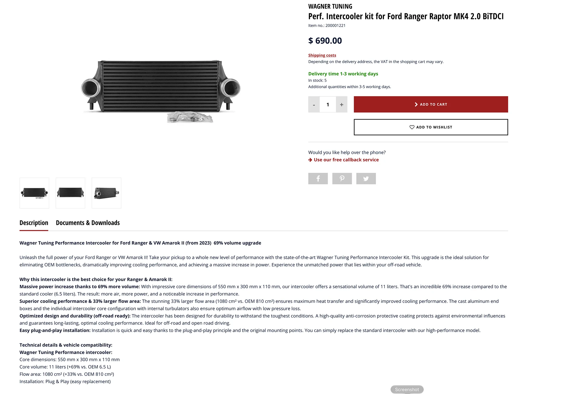 Ford Ranger Ranger Raptor Intercooler List Thread Screenshot 2026-09-07 at 9.34.23 PM