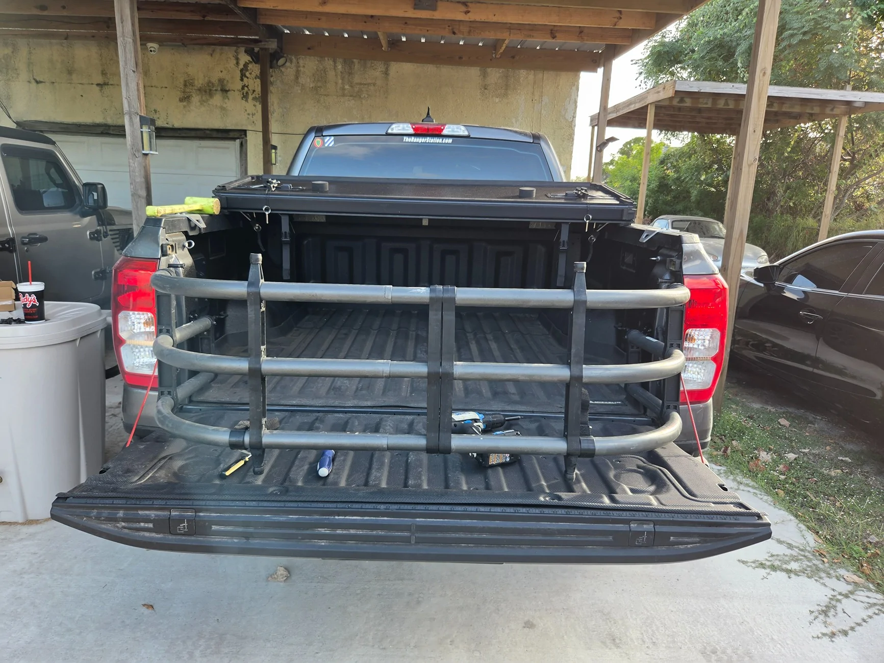 Ford Ranger Inexpensive bed extender (less then 100 dollar kit) 20260914_180711
