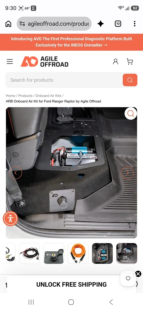 Ford Ranger ARB under seat air compressor Screenshot_20260918_093036_Chrom
