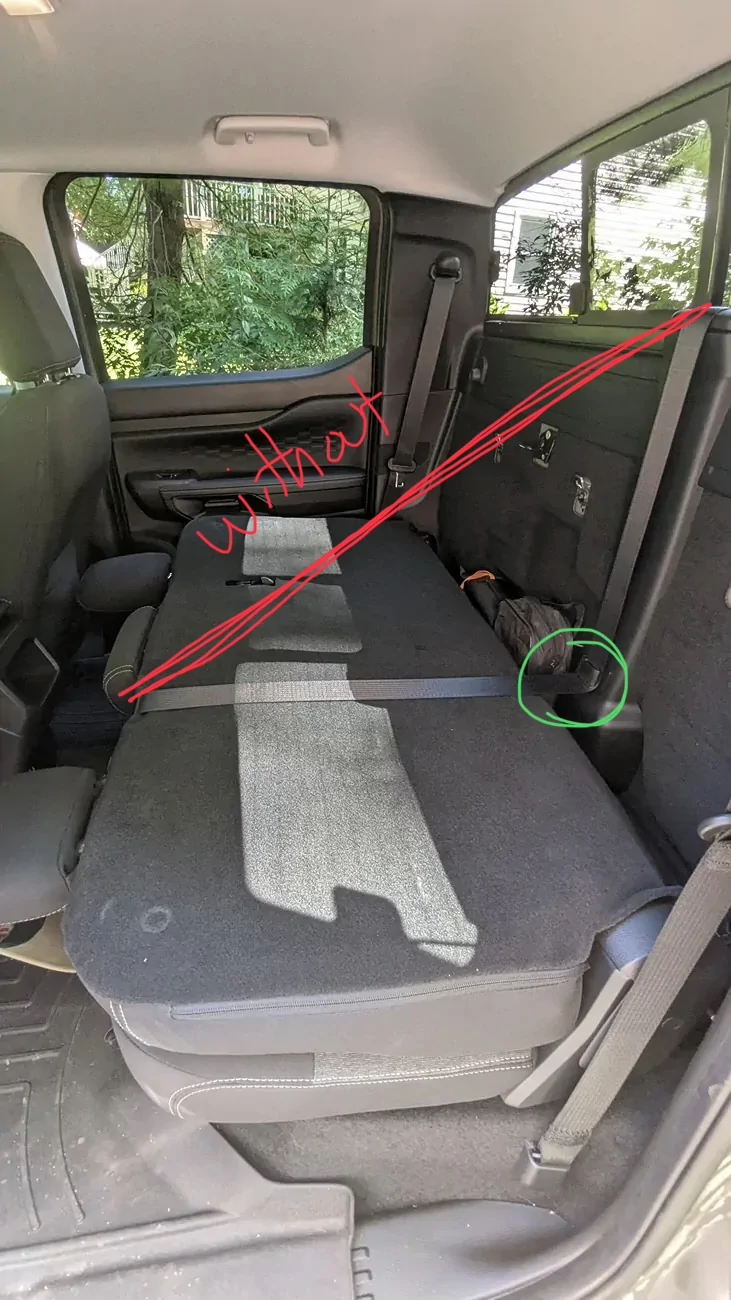 Ford Ranger Rear Seat Seatbelt Retainers IMG_0119