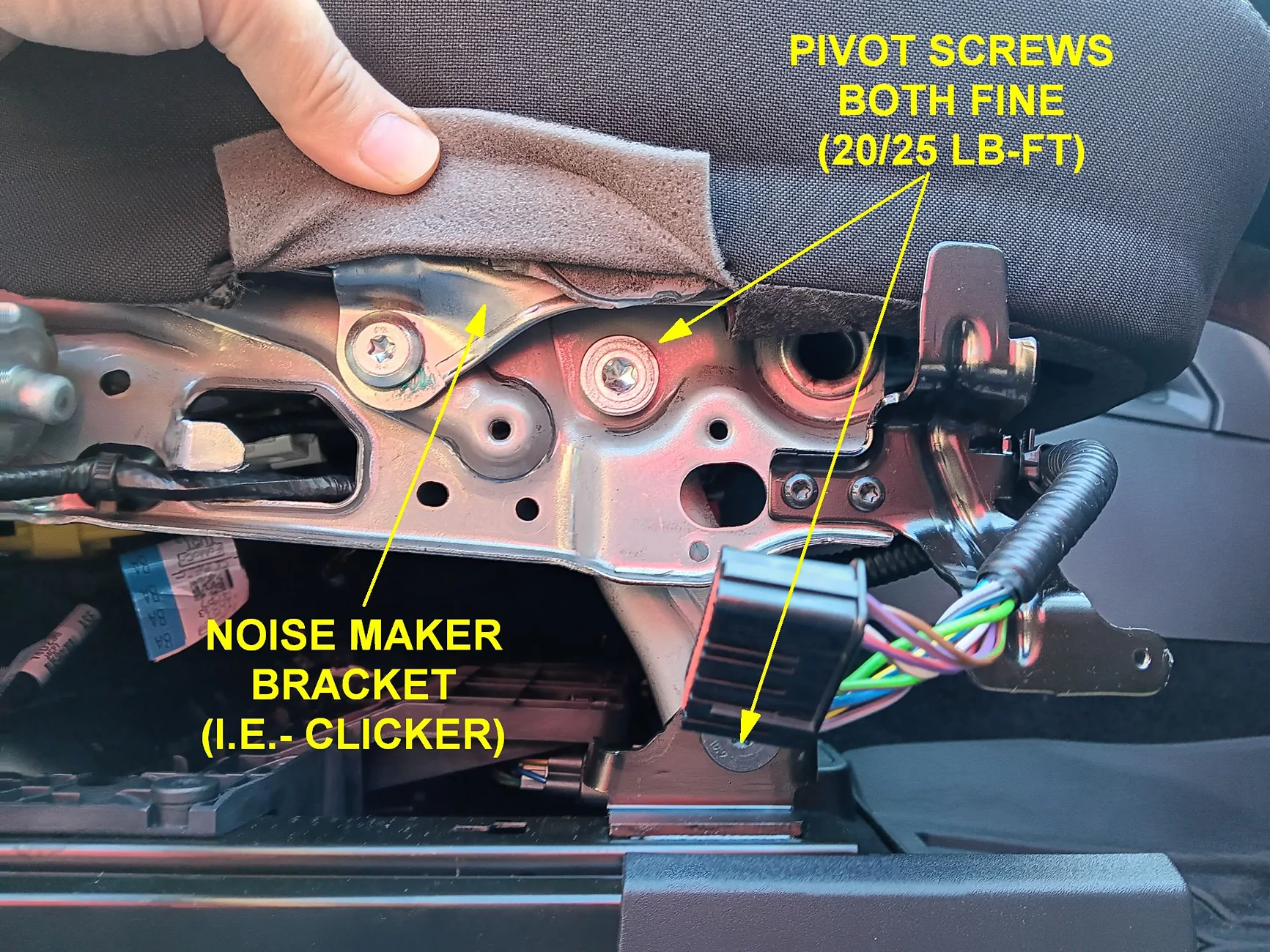 Ford Ranger Anyone have a rattle? I think I found mine. 26Ranger-Repair_Passenger Seat clicking_01