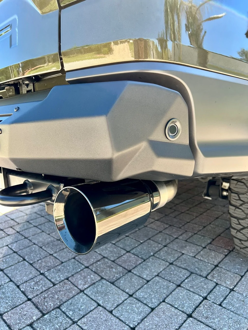 Ford Ranger AWE SWITCHPATH Exhaust paired with Addictive Desert Design Phantom rear bumper. IMG_4404