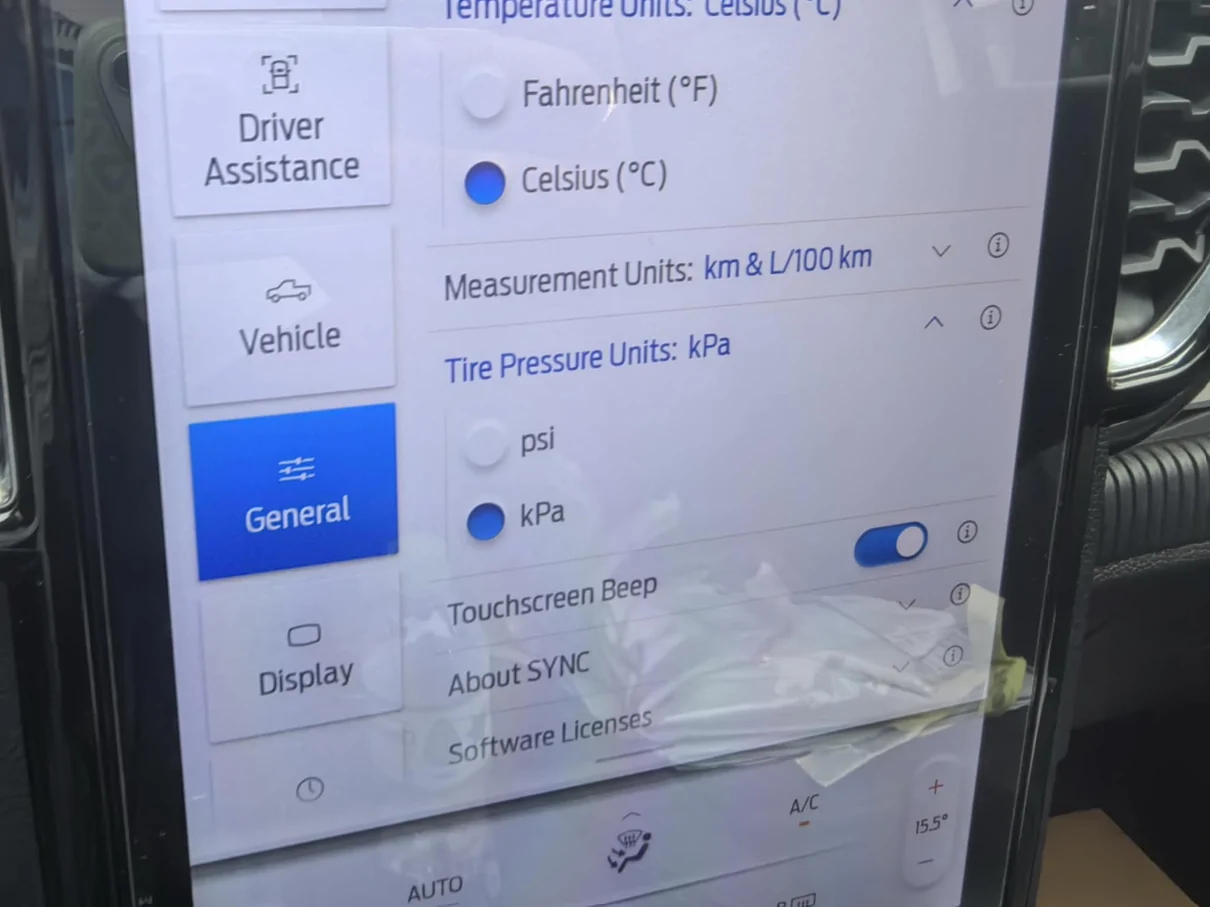 Ford Ranger TPMS Enabling on a New Gen Ranger: How to? TPMS Menu