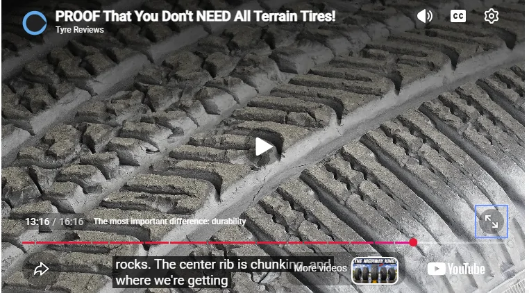 Ford Ranger All-Season vs. All-Terrain on Tire Review -- " PROOF That You Don't NEED All Terrain Tires!" 1792153830003-b8