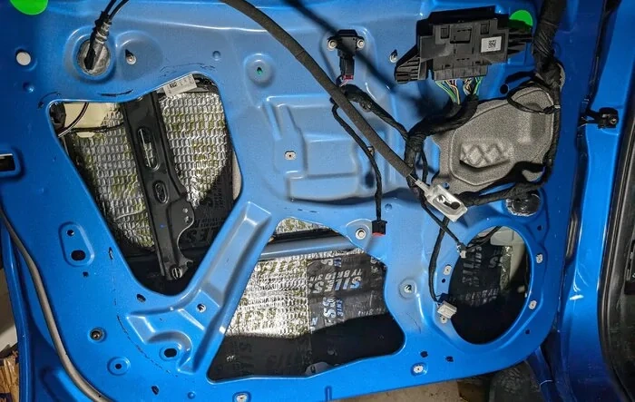 Installed sound deadening in doors