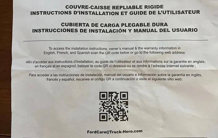 PSA Re: Ford OEM Hard TriFold Bed Cover - Proper OEM Directions / Instructions