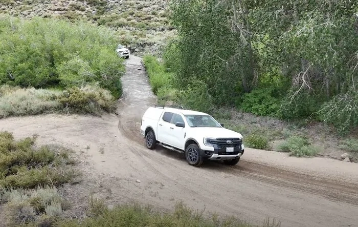 2024 Ranger XLT FX4 w/ topper shell -- first good test on Coyote Flats road to Green Lake