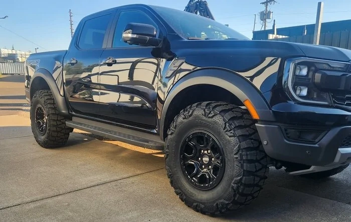 35x12.50r17 Nitto Mud Grappler Tires (w/ no lift) installed on 2024 Ranger Raptor.