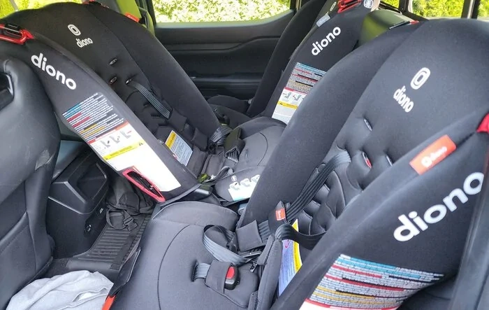 3 kids child seats in Ranger Raptor - No problem!