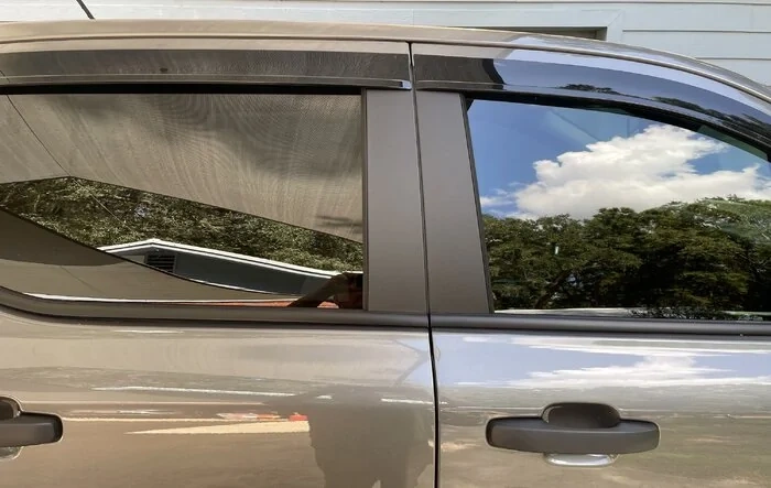 Aeroskin door window deflectors (low profile) installed on my 2024 Ranger