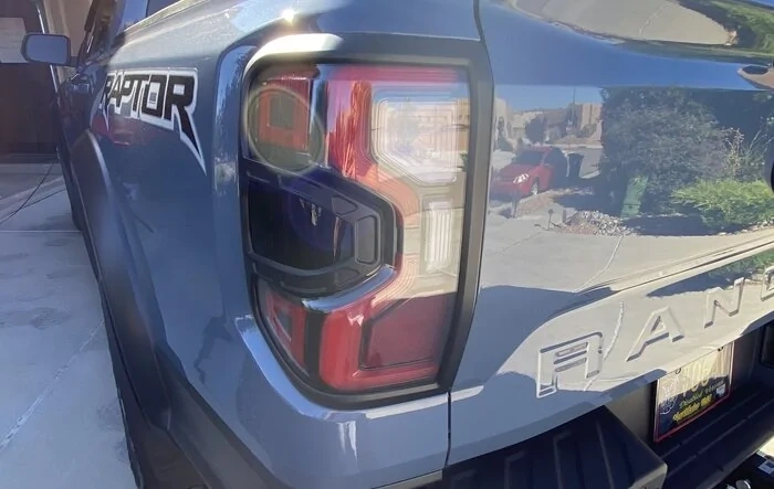 Installed Front Headlight and Taillight Guards on Ranger Raptor