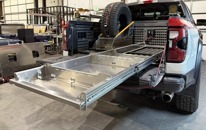 Stop Climbing Into Your Truck Bed Every Time You Need Your Gear - American Adventure Lab Ford Ranger BASE Slider